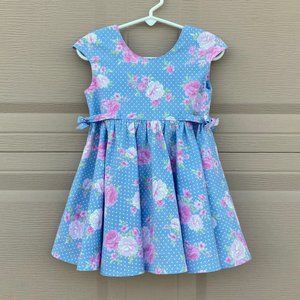 Brand new handmade size 2T dress, Twirly floral and polka dot dress, Cute dress